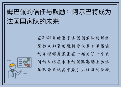 姆巴佩的信任与鼓励：阿尔巴将成为法国国家队的未来
